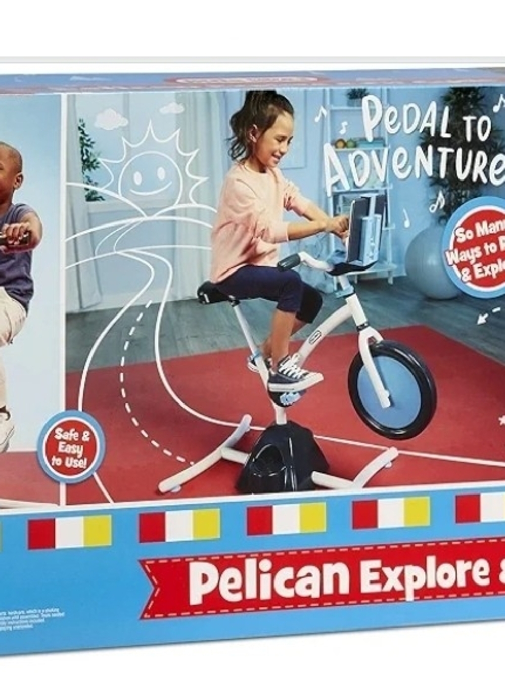 Little Tikes Pelican Explore & Fit Cycle Fun Fitness Adjustable Exercise Bike